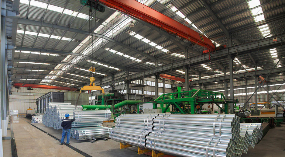 galvanizing line of w beam steel guardrail